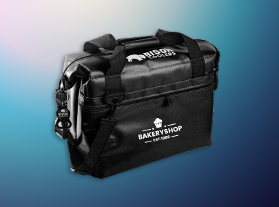 Custom imprinted Cooler Bags for Houston, TX with a local business logo