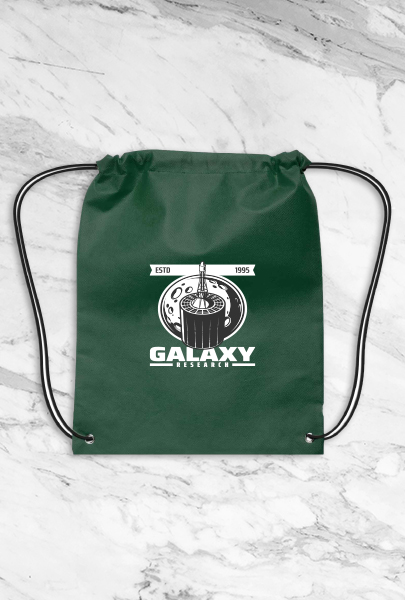 Custom imprinted Drawstring Bag for Houston, TX with a local business logo