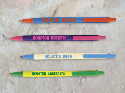 Custom imprinted Bic Pens for Houston, TX with a local business logo